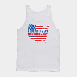 I identify as non Bidenary (v10) white Tank Top